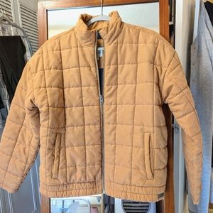 Quilted Puffer Jacket Tan